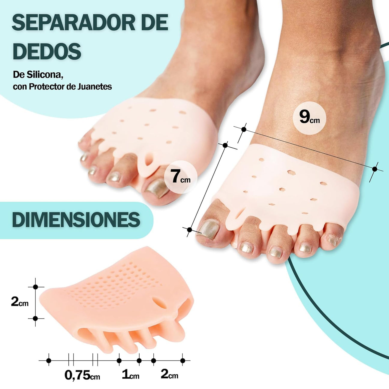 Almohadillas terapéuticas con Separador de dedos l Oferta Especial