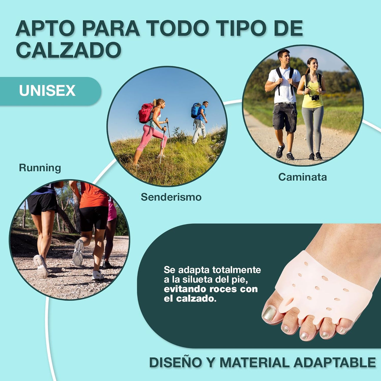 Almohadillas terapéuticas con Separador de dedos l Oferta Especial