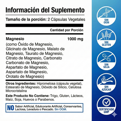 Magnesium Complex ™ l Toplux Nutrition 90 Cápsulas