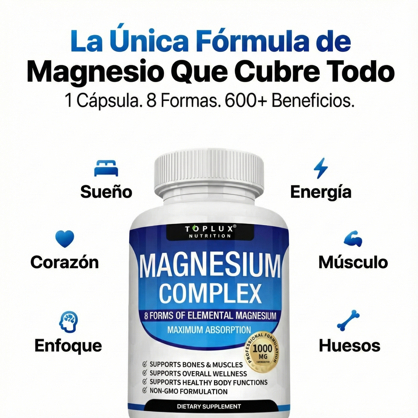 Magnesium Complex ™ l Toplux Nutrition 90 Cápsulas