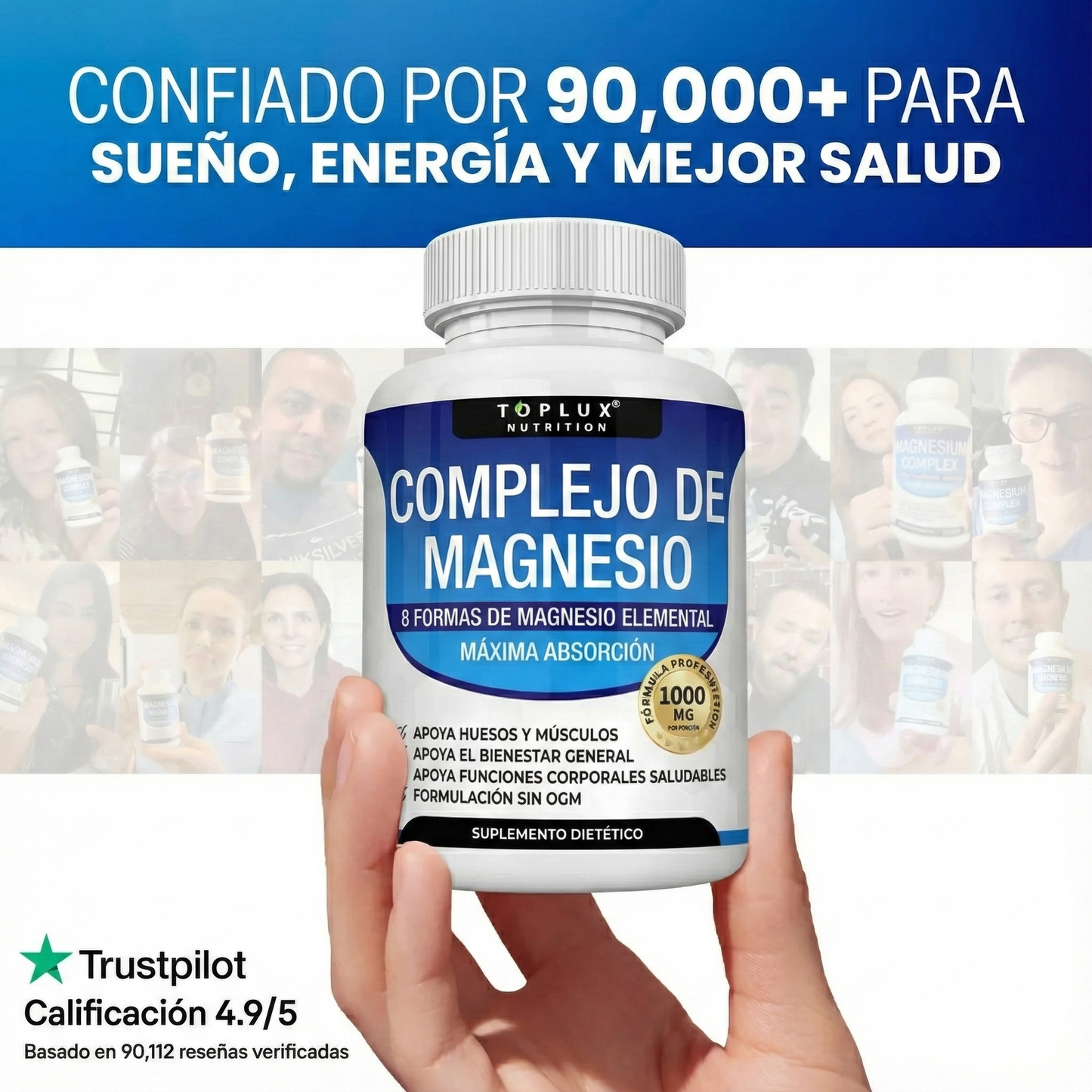 Magnesium Complex ™ l Toplux Nutrition 90 Cápsulas