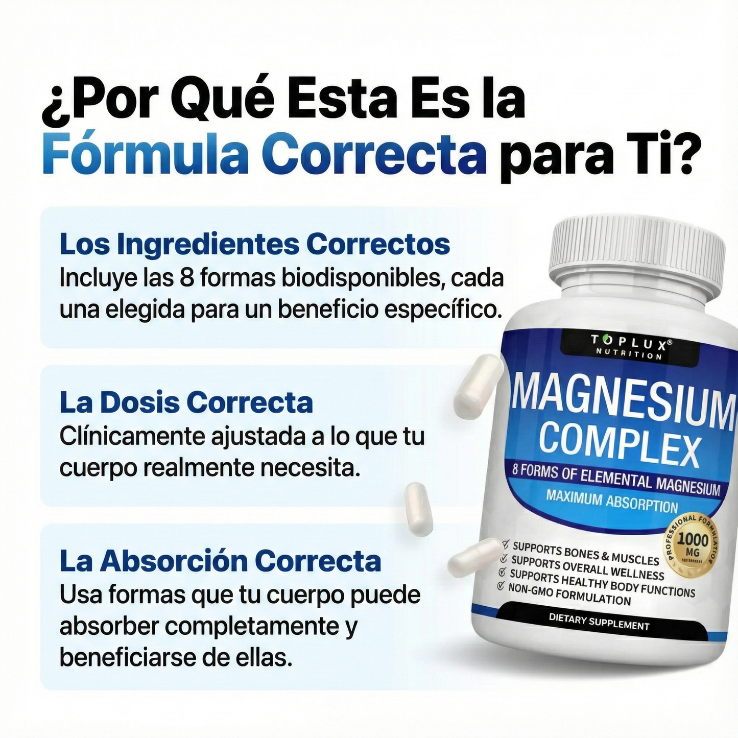 Magnesium Complex ™ l Toplux Nutrition 90 Cápsulas