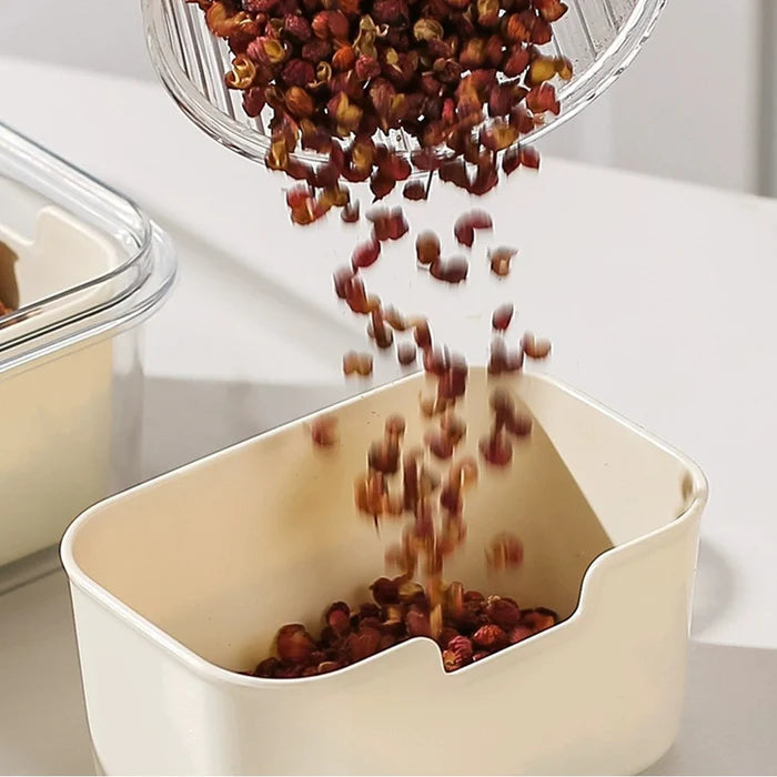 Organify® l Organizador de alimentos de acrílico transparente con 8 compartimentos para frutas, verduras y aperitivos.