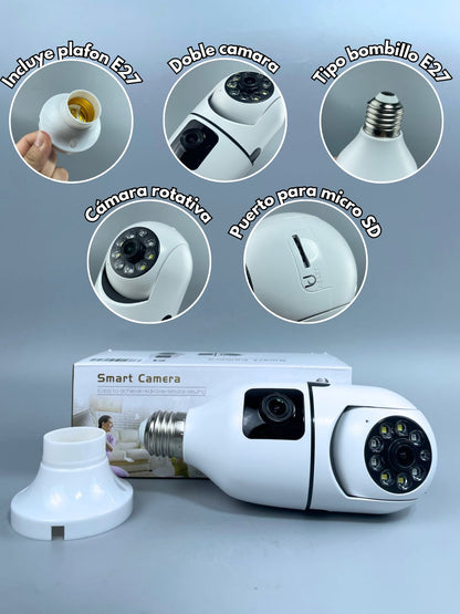 ClariWatch® l CAMARA DUAL TIPO BOMBILLO